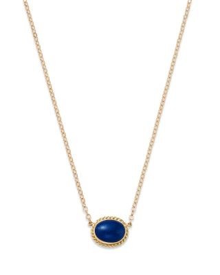 Bloomingdale's Fine Collection Blue Lapis Pendant Necklace in 14K Yellow Gold, 18-19