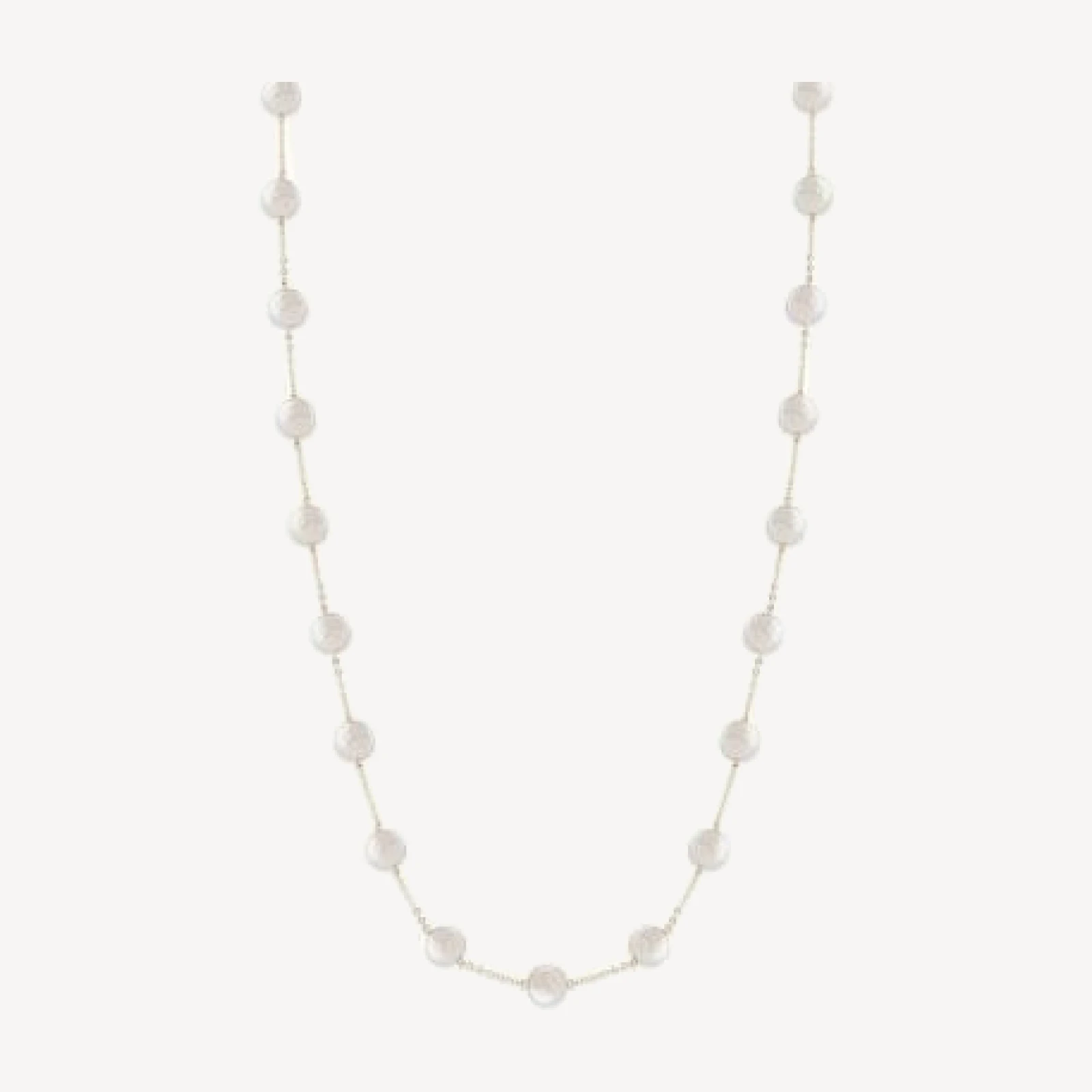 Bloomingdale's Fine Collection Cultured Freshwater Coin Pearl Station Necklace in 14K Yellow Gold, 18