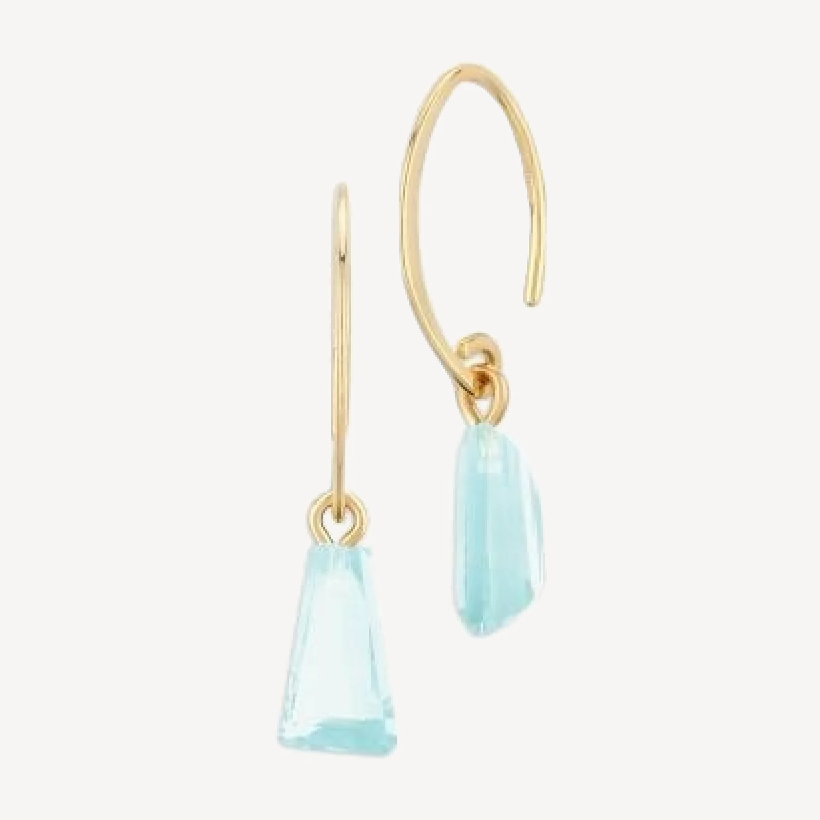 Bloomingdale's Fine Collection Blue Topaz Trapezoid Sweep Threader Earrings in 14K Yellow Gold