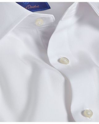 David Donahue Slim Fit Broadcloth French Cuff Dress Shirt