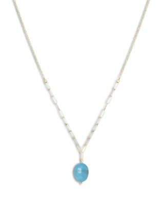 Bloomingdale's Fine Collection Turquoise Rope & Paperclip Necklace in 14K Yellow Gold, 16