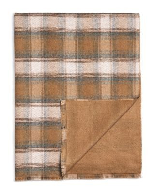 The Men's Store at Bloomingdale's Reversible Plaid Scarf with Cut Fringe
