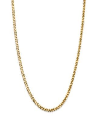 Bloomingdale's Fine Collection Men's Square Franco Link Chain Necklace in 14K Yellow Gold, 24