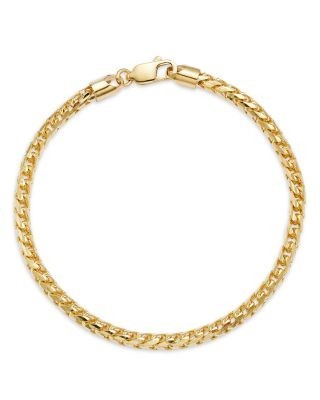 Bloomingdale's Fine Collection Men's Franco Link Chain Bracelet in 14K Yellow Gold