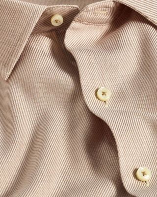 David Donahue Cashmere Blend Twill Solid Sport Shirt