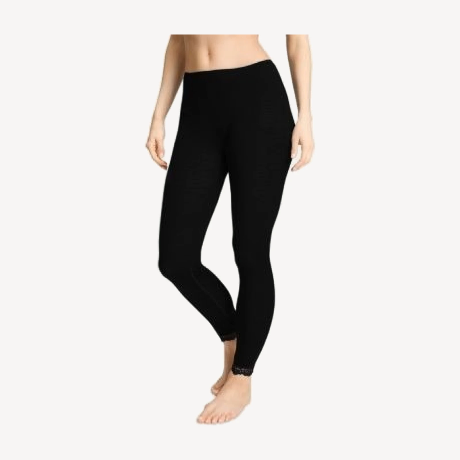 Hanro Merino Wool & Silk Lace Trim Leggings