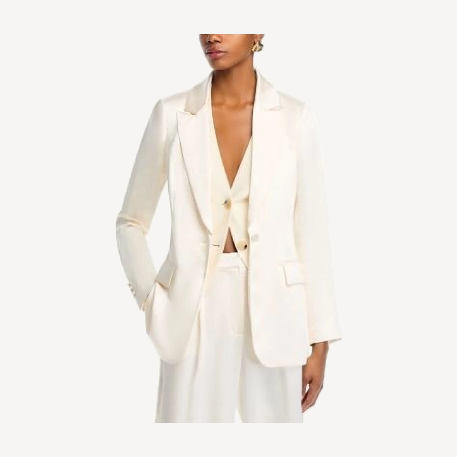 Aqua Satin Blazer - Exclusive