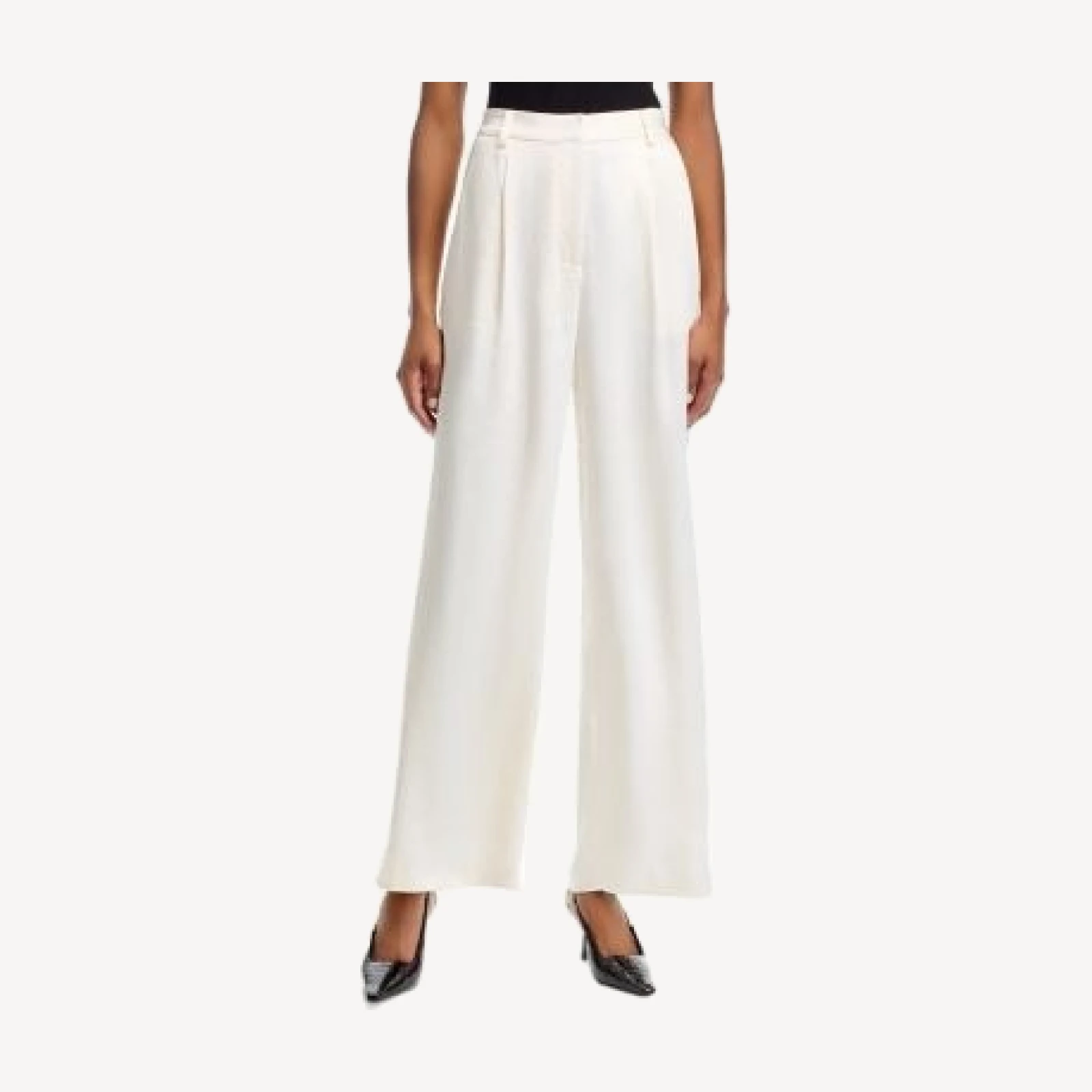 Aqua Satin Wide Leg Pants - Exclusive