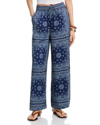 Aqua Bandana Wide Leg Pants - Exclusive