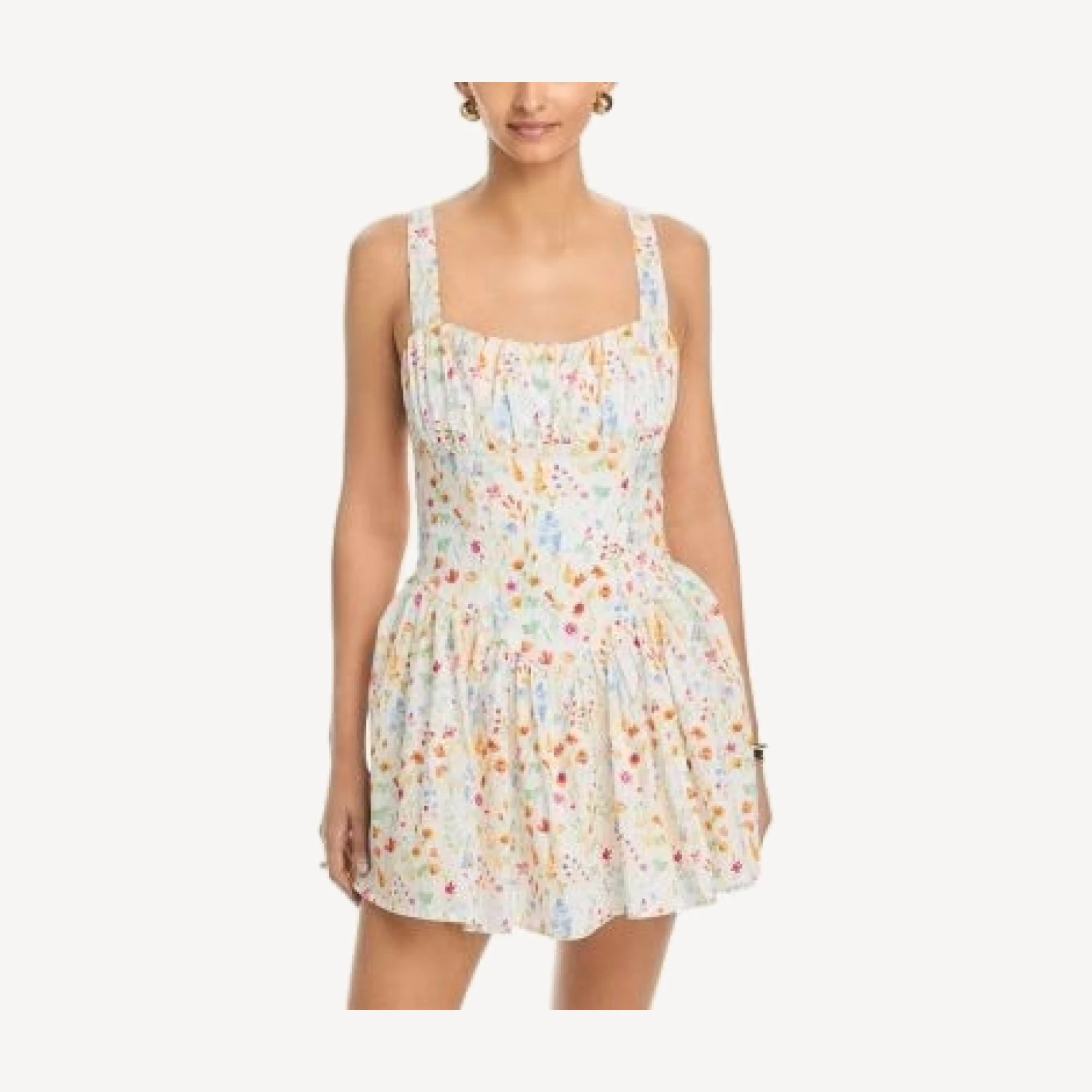 Aqua Ditsy Fruit Mini Dress - Exclusive