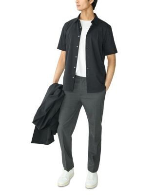 Theory Irving Short-Sleeve Shirt in Structure Knit