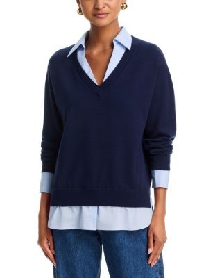 Aqua Layered Look Sweater - Exclusive