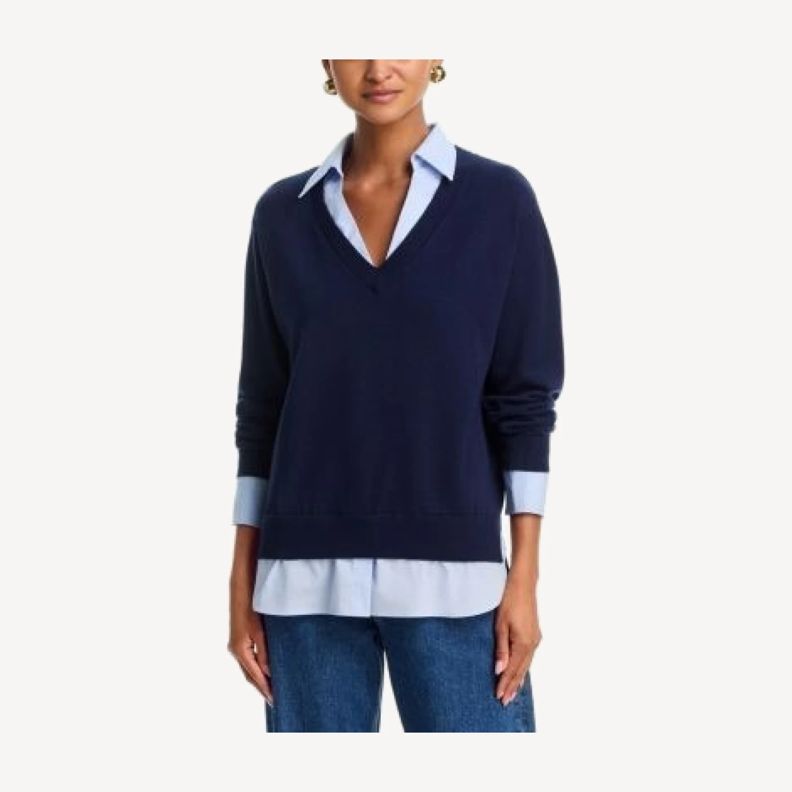 Aqua Layered Look Sweater - Exclusive