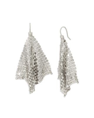 Allsaints Chain Mesh Handkerchief Statement Earrings