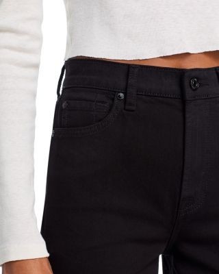 7 For All Mankind Alexa High Rise Cropped Jeans in Black