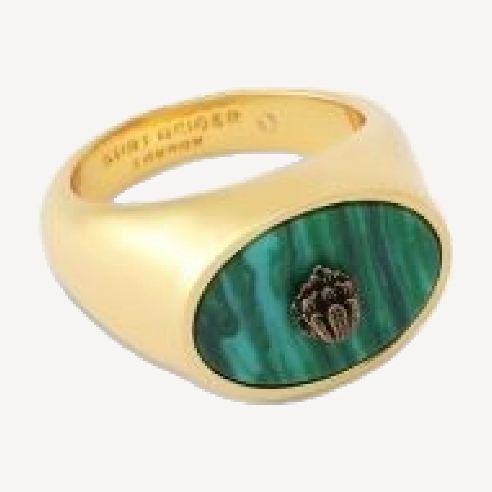 Kurt Geiger London Signature Eagle Malachite Signet Ring