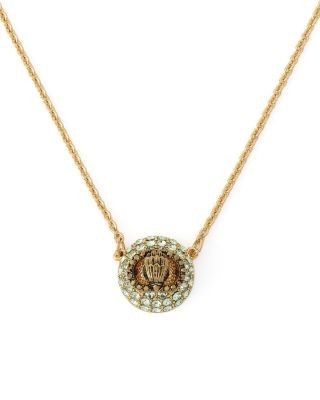 Kurt Geiger London Signature Eagle Pave Dome Pendant Necklace, 16-18