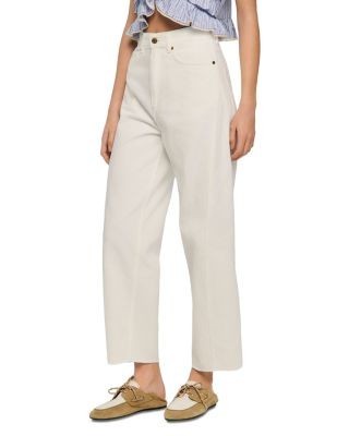 Sandro Ethan Barrel Jeans in White