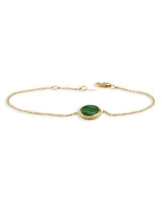 Bloomingdale's Fine Collection Malachite Bracelet in 14K Yellow Gold
