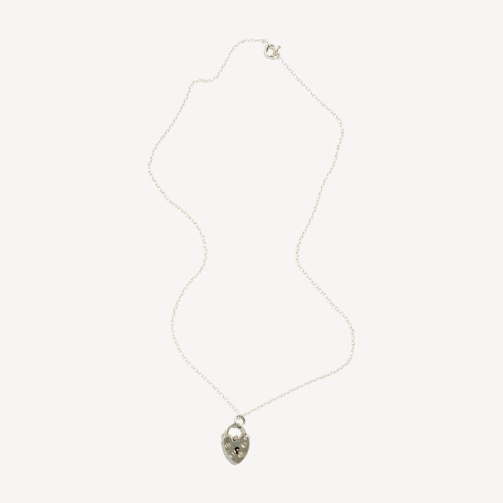 RE/DONE Vintage | 70s Sterling Padlock Necklace- #9 | Vintage Necklaces