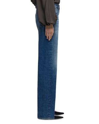 7 For All Mankind Low Rise Straight Jeans in Blue Core