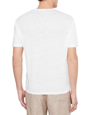 Vince Linen Short Sleeve Crewneck Tee