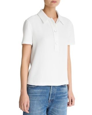 Vince Crepe Short Sleeve Polo