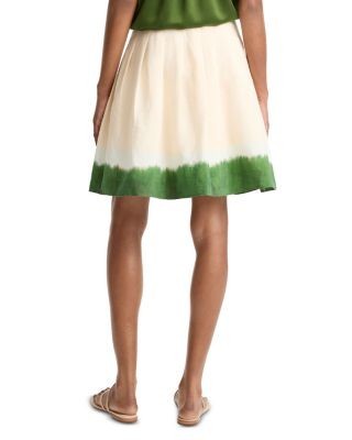 Vince Dip Dye Pleated Skirt