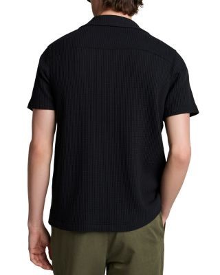 Vince Macro Waffle Short Sleeve Button Down Shirt