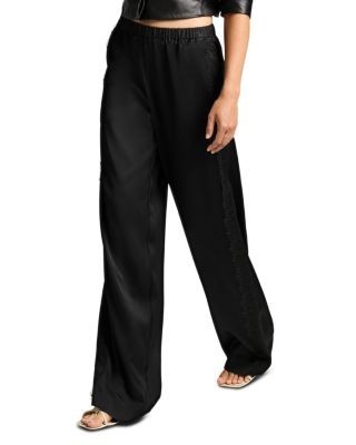 Vince Mid Rise Lace Trim Pull On Pants