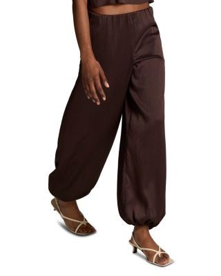 Vince Mid Rise Plisse Drawcord Hem Pants