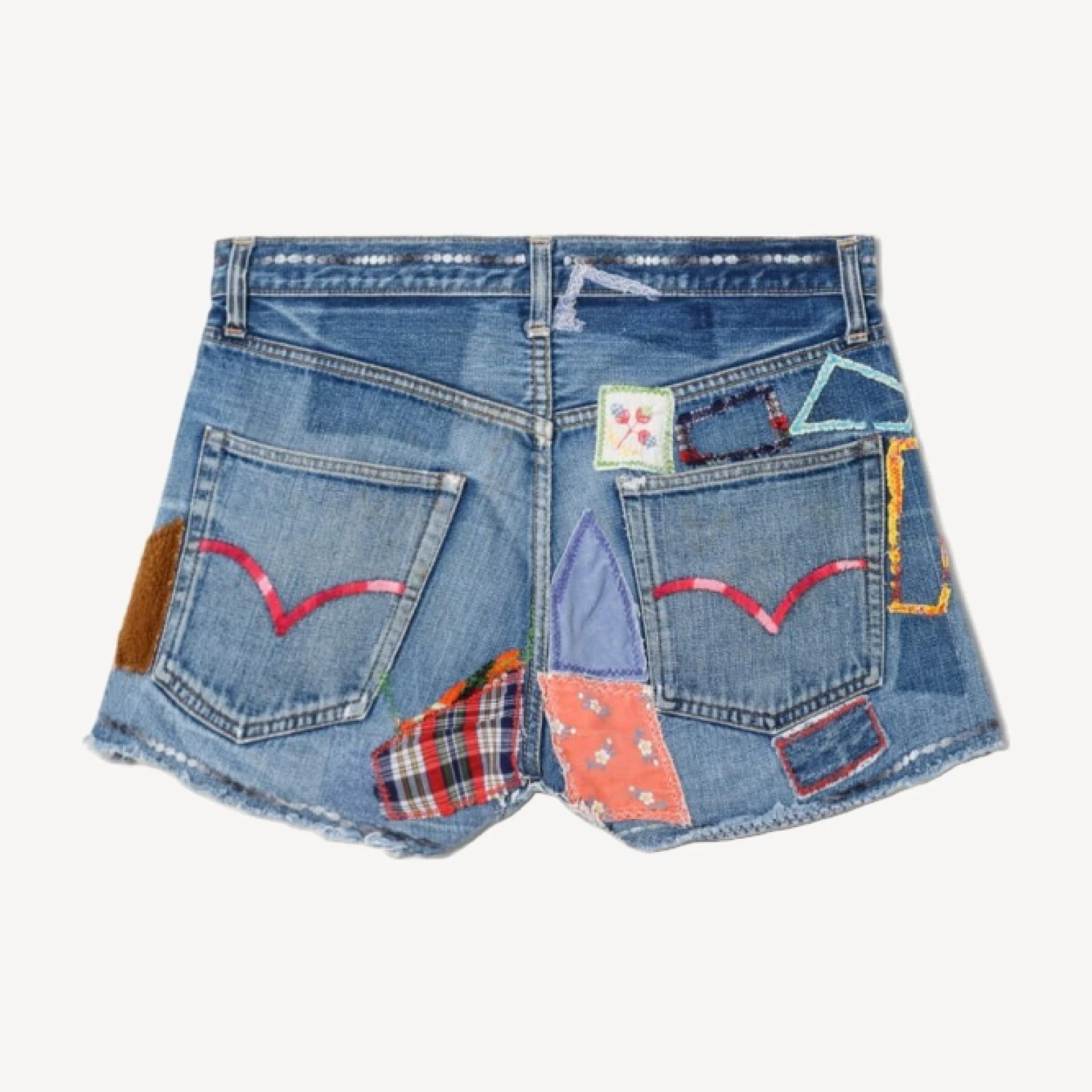 70s Selvedge Patchwork Levi's 501 Cut off Short -#50