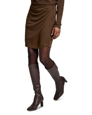 Vince Wool Blend Draped Skirt