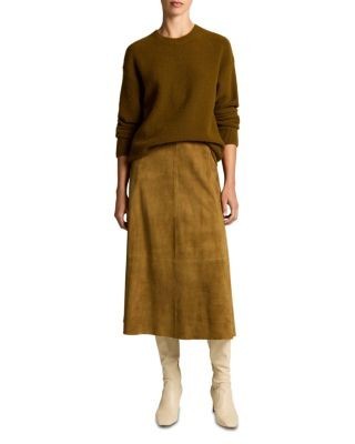 Vince Suede Midi Skirt