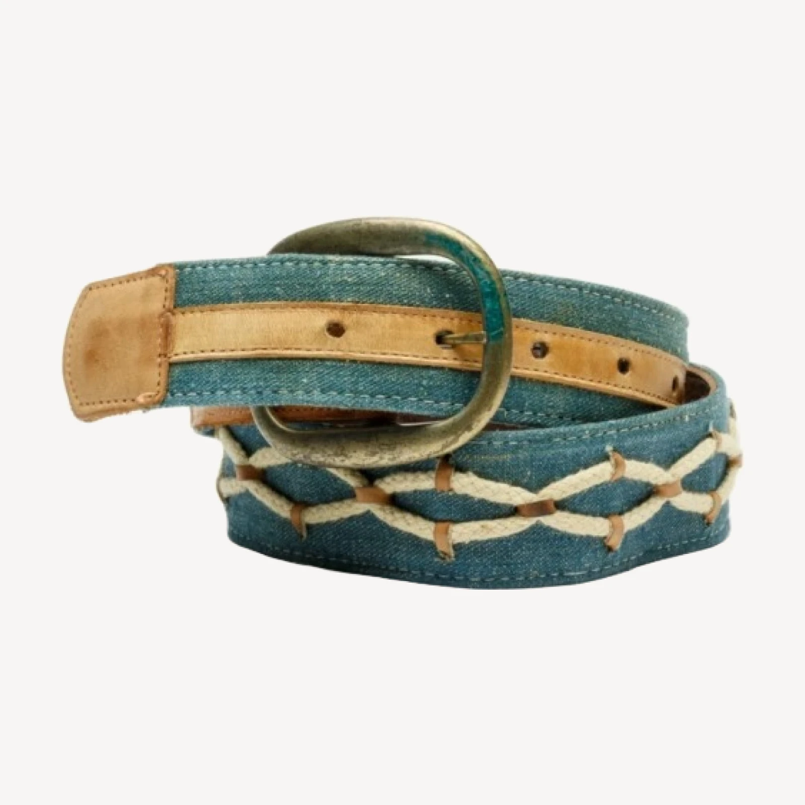 RE/DONE Vintage | 70s Denim and Leather Belt | Vintage Belts