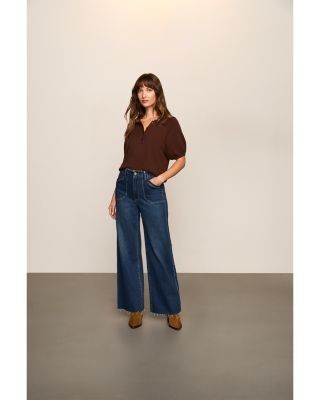 Paige Birch Polo Sweater