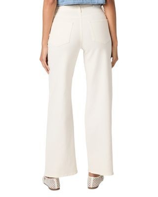 Paige Anessa High Rise Wide Leg Jeans in Champagne Ecru