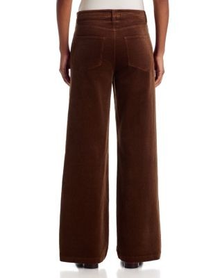 Paige Anessa High Rise Wide Leg Jeans in Hickory