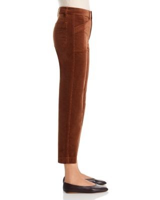 Paige Quincy Mid Rise Ankle Jeans in Maple Brown