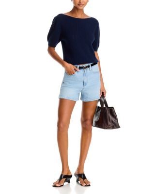 Paige Jules Cashmere Pointelle Cable Knit Sweater