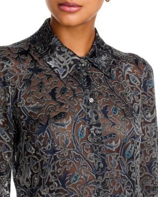 Paige Desano Printed Satin Shirt