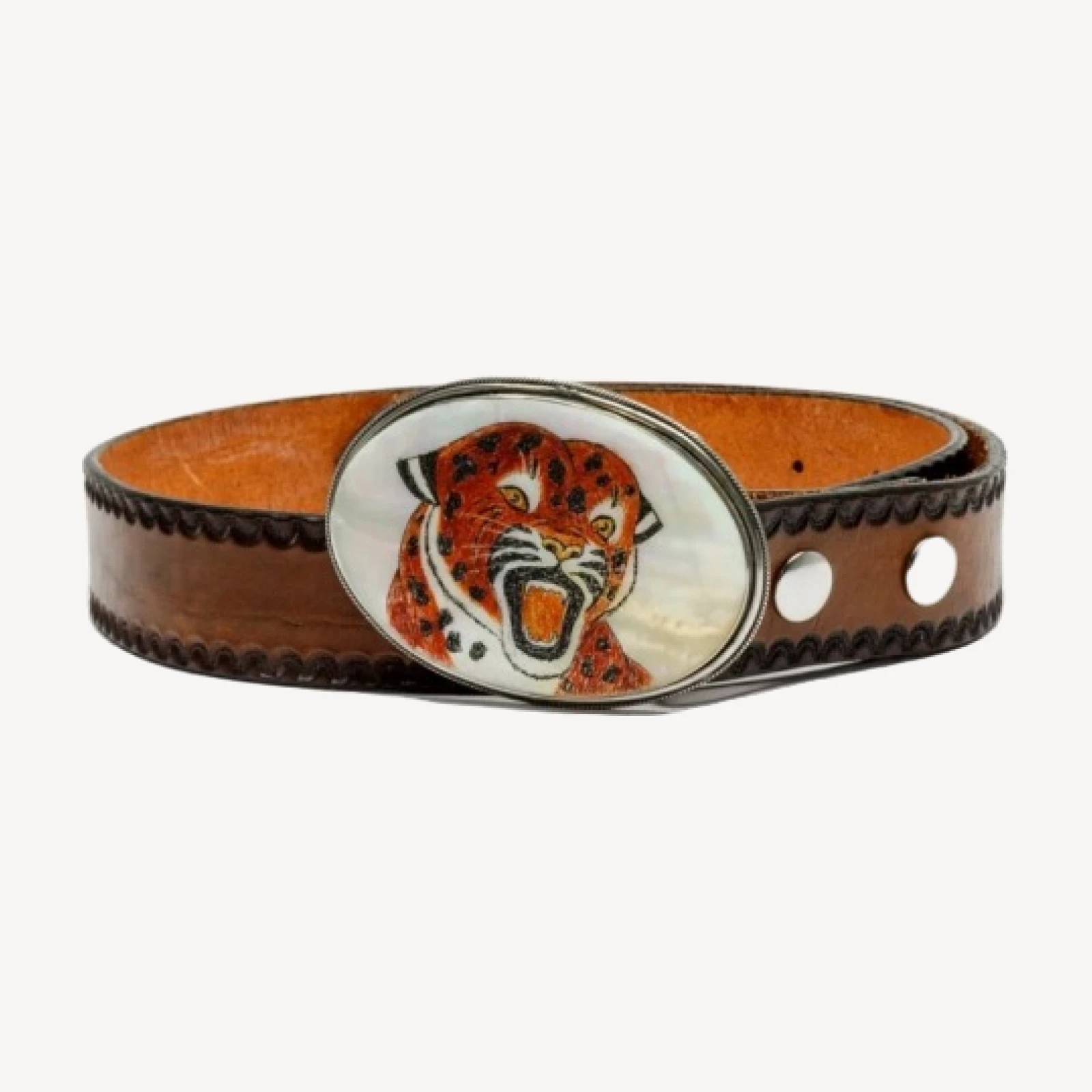 RE/DONE Vintage | 70s Abalone Tiger Belt | Vintage Belts