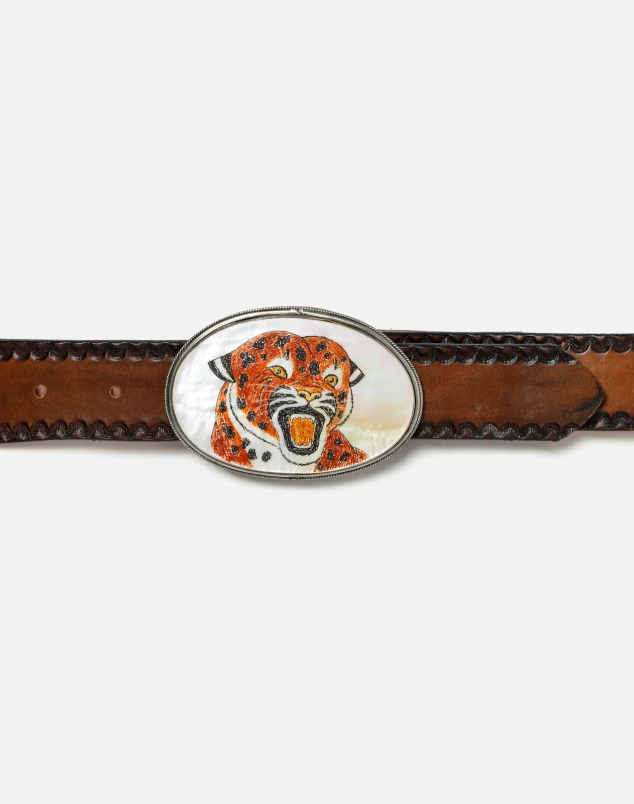 RE/DONE Vintage | 70s Abalone Tiger Belt | Vintage Belts