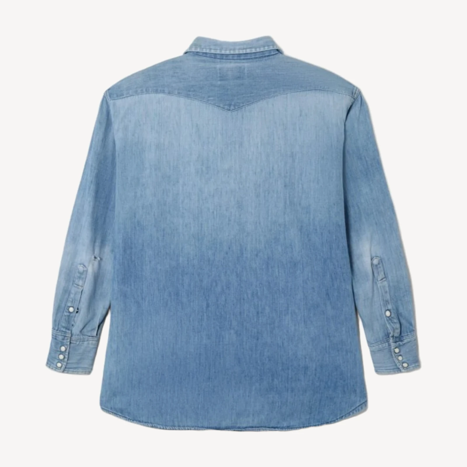 RE/DONE Vintage | 70s Maverick Oversized Denim Pearl Snap Shirt