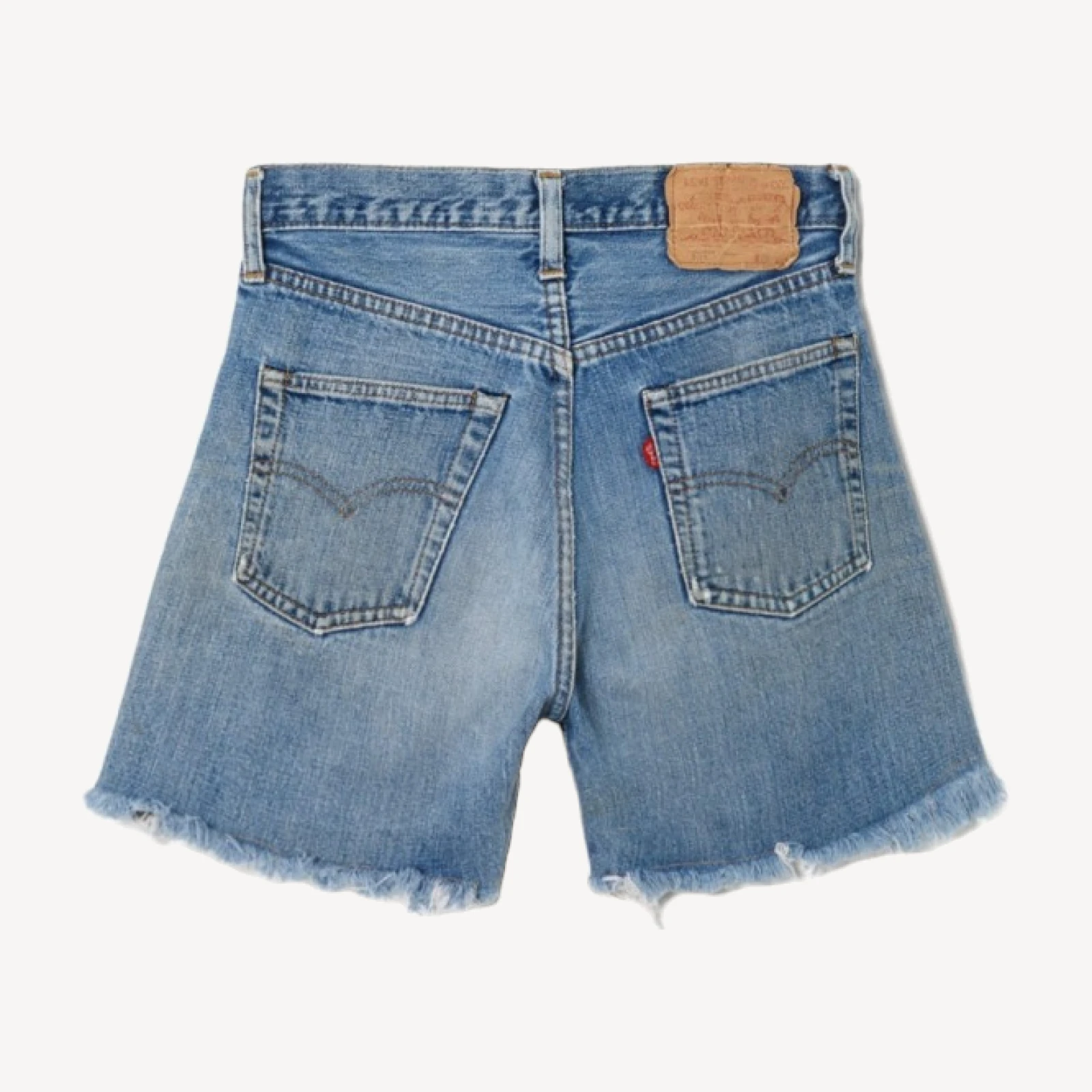 60s Big E Selvedge Cut Off Levi's 501 Shorts -#3