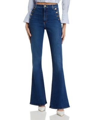 Ramy Brook Helena High Rise Flared Sailor Jeans in Medium Wash