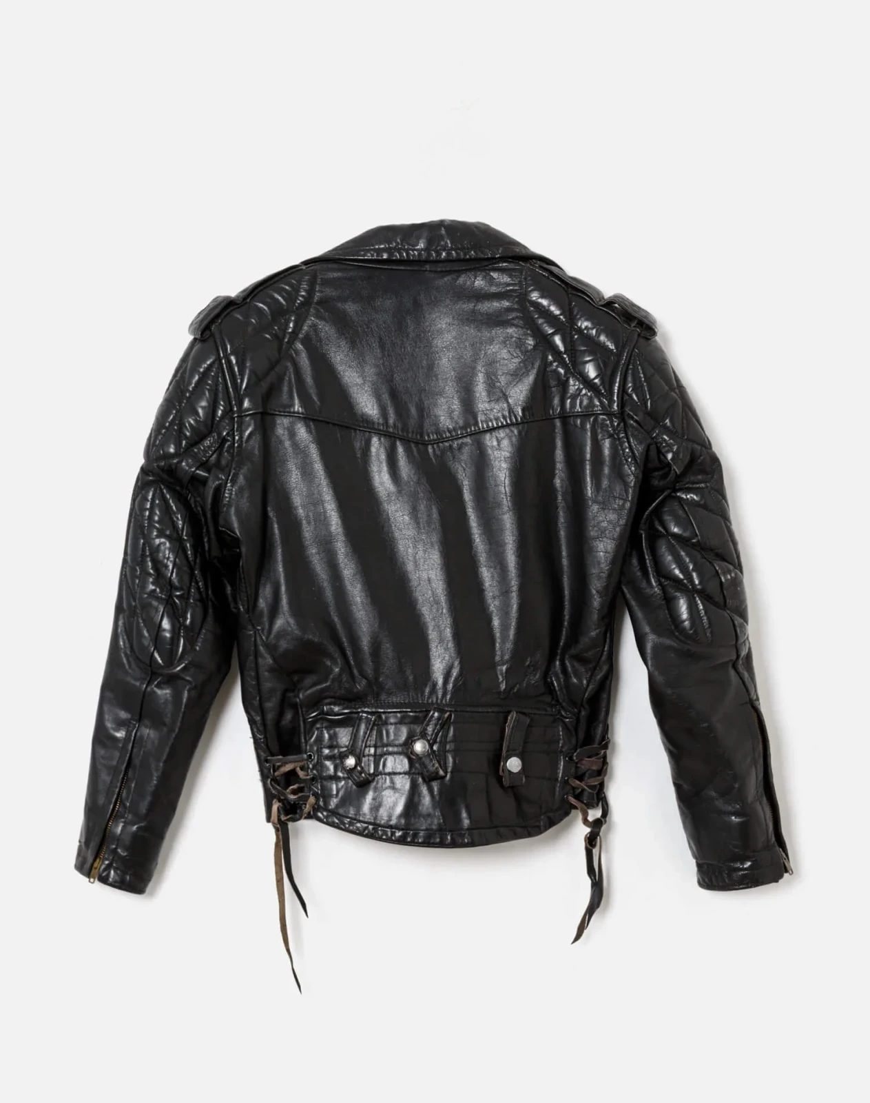 RE/DONE Vintage | 70s Leather Jacket With Side Ties