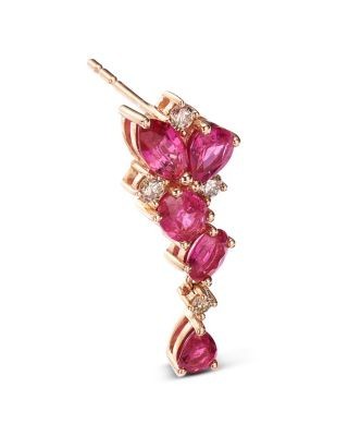 Bloomingdale's Fine Collection Ruby & Diamond Drop Earrings in 14K Rose Gold