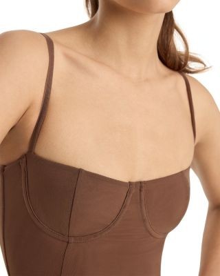 Good American Corset Demi Mesh Bodysuit