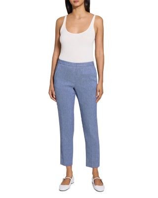 Theory Classic Slim Leg Linen Pants